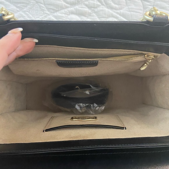 Barry Kieselstein blk leather and silk handbag - Picture 2 of 11